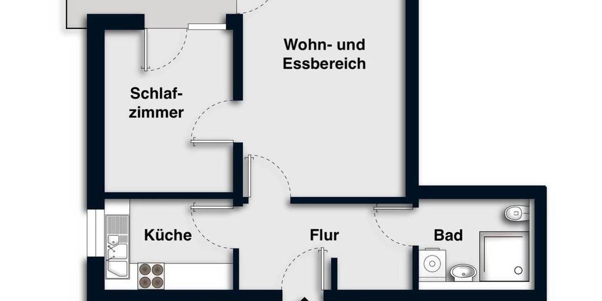 Etagenwohnung Rosengarten / Nenndorf Nenndorf - 2 Zimmer, 55 m&sup2;, 695&euro; | Angebot:26221038