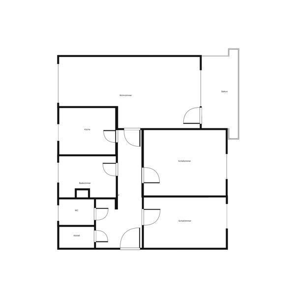 Großzügige 3-Zimmer-Wohnung mit Balkon zimmer