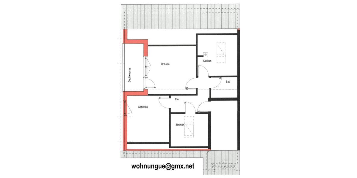 Helle 3 Zi. DG Wohnung mit Dachterrasse in ruhiger Lage 3 zimmer