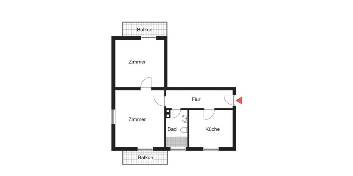Erdgeschoßwohnung Blumberg - 2.5 Zimmer, 58 m&sup2;, 580&euro; | Angebot:26327783