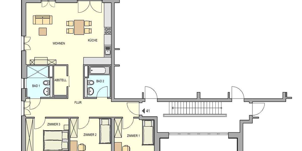 Etagenwohnung Weinböhla - 4 Zimmer, 104 m&sup2;, 1.222&euro; | Angebot:24801416