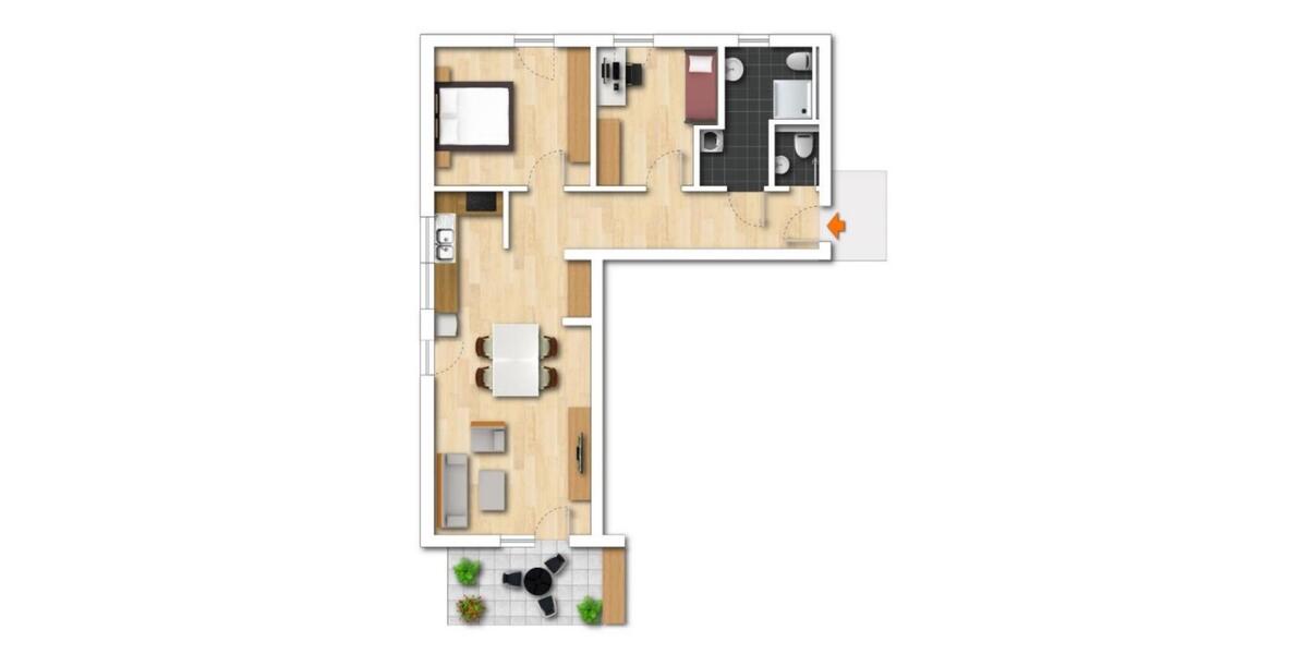 Erdgeschoßwohnung Schwaigern - 3 Zimmer, 84 m&sup2;, 1.150&euro; | Angebot:24847881