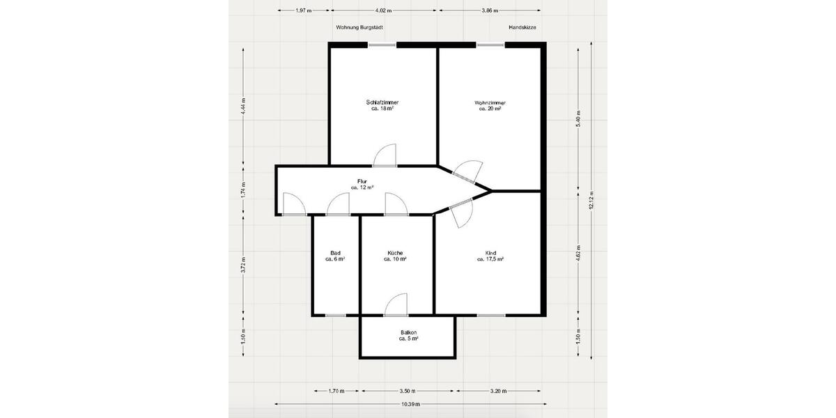 Dachgeschoßwohnung Burgstädt - 3 Zimmer, 86 m&sup2;, 600&euro; | Angebot:24979890