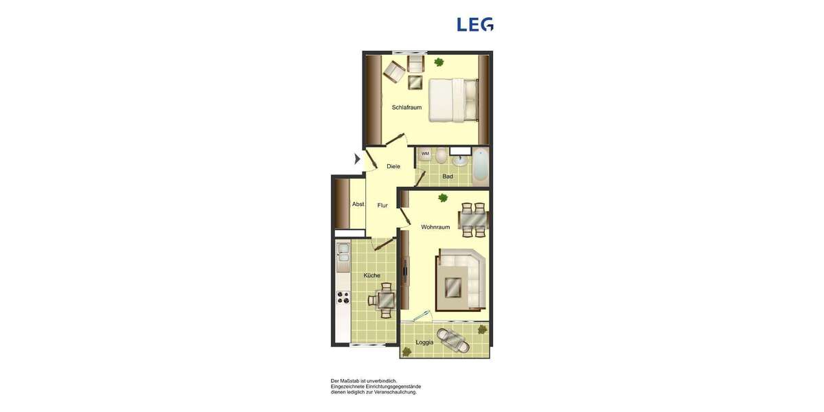 Etagenwohnung Köln Porz - 2 Zimmer, 66 m&sup2;, 791&euro; | Angebot:26607482