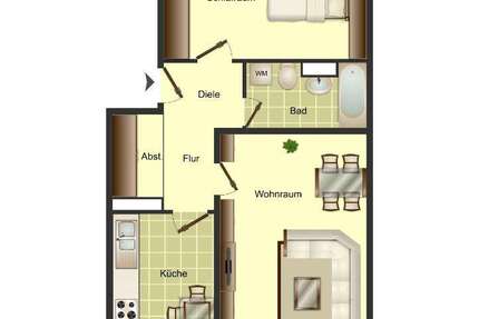 Wohnung Köln Porz - 2 Zimmer, 66 m&sup2;, 791&euro; | Angebot:26607482