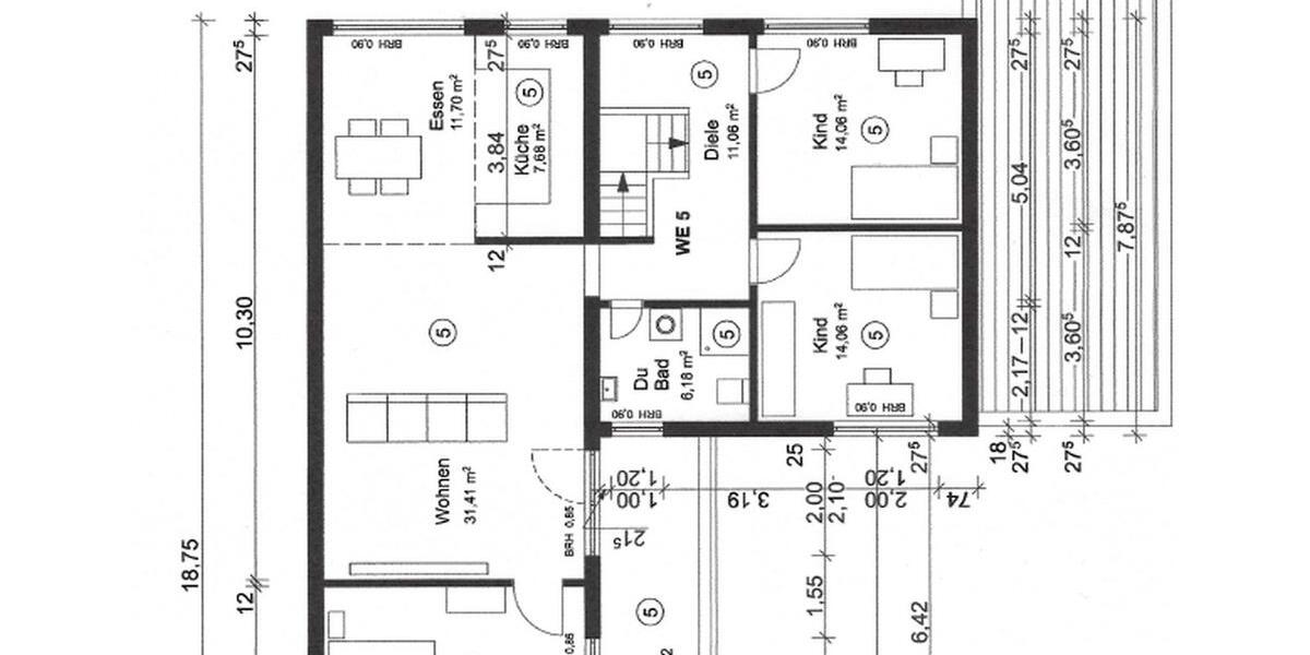 Erdgeschoßwohnung Mörfelden-Walldorf Walldorf - 4 Zimmer, 121 m&sup2;, 1.670&euro; | Angebot:26013342