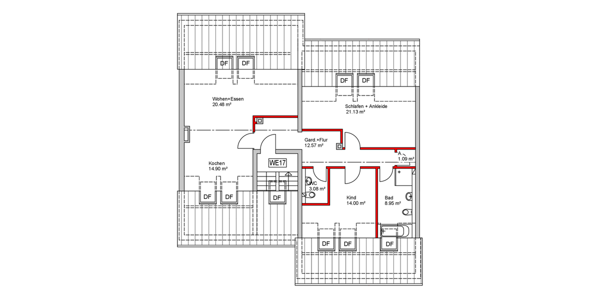 Etagenwohnung Eisenberg - 4 Zimmer, 90 m&sup2;, 1.100&euro; | Angebot:25195264