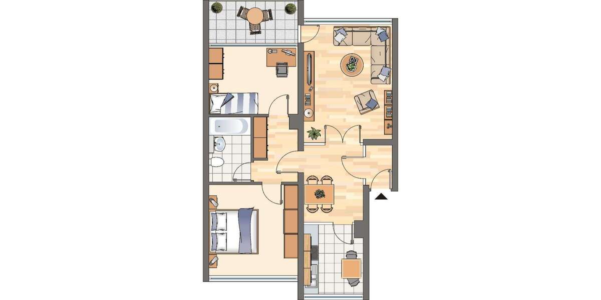 Etagenwohnung Holzwickede - 3 Zimmer, 75 m&sup2;, 366&euro; | Angebot:26827458