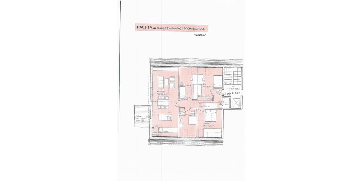 Dachgeschoßwohnung Bad Füssing - 4 Zimmer, 107 m&sup2;, 1.819&euro; | Angebot:23672331