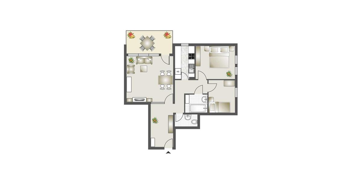 Etagenwohnung Stuttgart Sillenbuch - 3 Zimmer, 77 m&sup2;, 1.000&euro; | Angebot:26560249