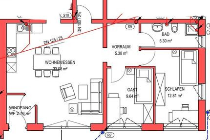 Wohnung Mögglingen - 3 Zimmer, 76 m&sup2;, 1.100&euro; | Angebot:26357737