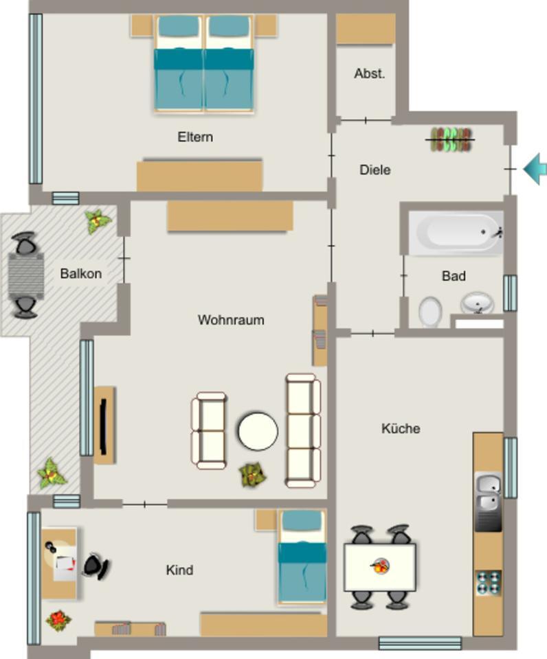 Wohnen, wo das Herz schlägt - in ruhiger und doch zentraler Lage. zimmer