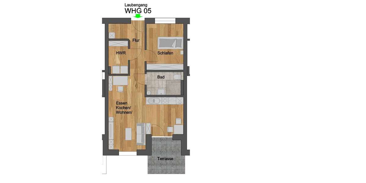 Etagenwohnung Külsheim - 2 Zimmer, 61 m&sup2;, 716&euro; | Angebot:16114749