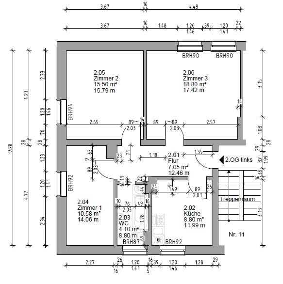 Etagenwohnung Pasewalk - 3 Zimmer, 63 m&sup2;, 570&euro; | Angebot:26096254