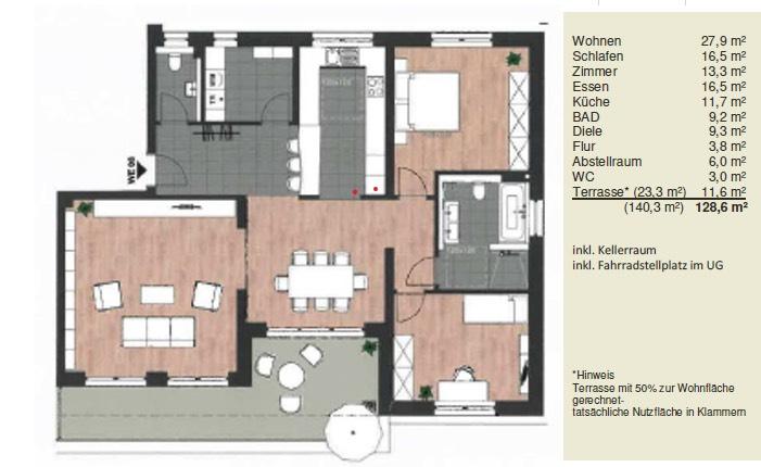Einfamilienhaus Bad Schussenried - 4 Zimmer, 128 m&sup2;, 1.350&euro; | Angebot:26589622