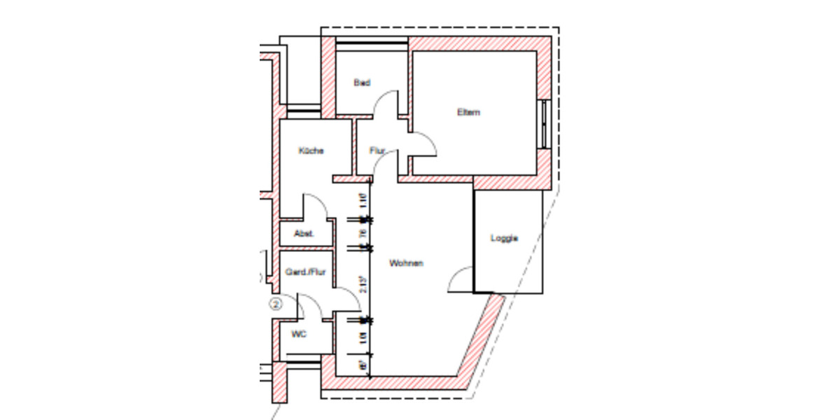 Etagenwohnung Wallenhorst - 2 Zimmer, 60 m&sup2;, 480&euro; | Angebot:25237580