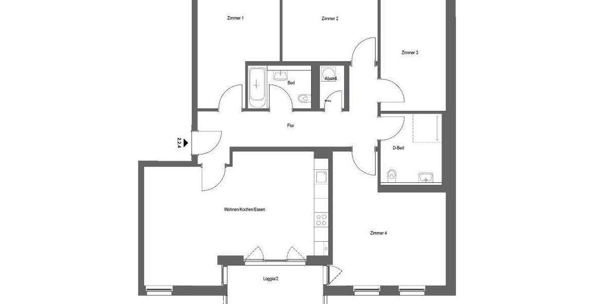 Etagenwohnung Leipzig Altwest - 5 Zimmer, 129 m&sup2;, 1.902&euro; | Angebot:24535053