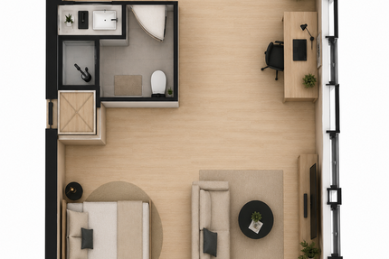 Wohnung Mittweida - 1 Zimmer, 30 m&sup2;, 300&euro; | Angebot:27280695