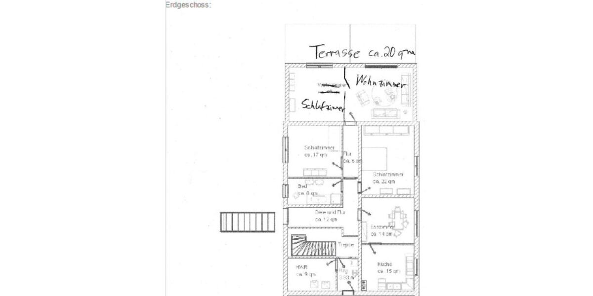 Erdgeschoßwohnung Waldems - 5 Zimmer, 140 m&sup2;, 1.180&euro; | Angebot:24864125