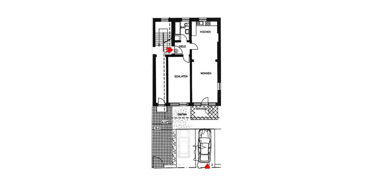 Terrassenwohnung Augsburg Innenstadt - 2 Zimmer, 62 m&sup2;, 1.200&euro; | Angebot:26624073