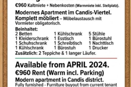 Wohnung Regensburg Brandlberg - 2 Zimmer, 31 m&sup2;, 960&euro; | Angebot:25637762