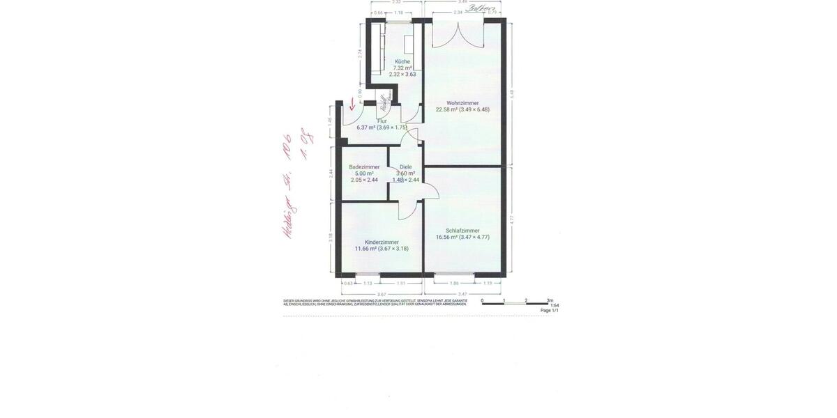 Etagenwohnung Aschersleben - 3 Zimmer, 74 m&sup2;, 659&euro; | Angebot:26614483
