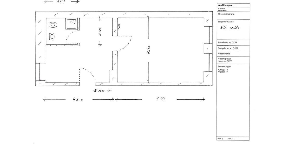 Erdgeschoßwohnung Pößneck - 1 Zimmer, 41 m&sup2;, 250&euro; | Angebot:25887626