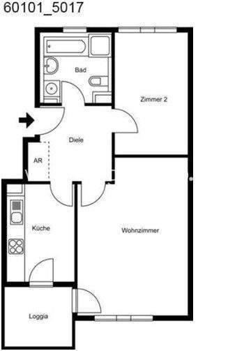 Etagenwohnung Potsdam Kirchsteigfeld - 2 Zimmer, 58 m&sup2;, 475&euro; | Angebot:25960861
