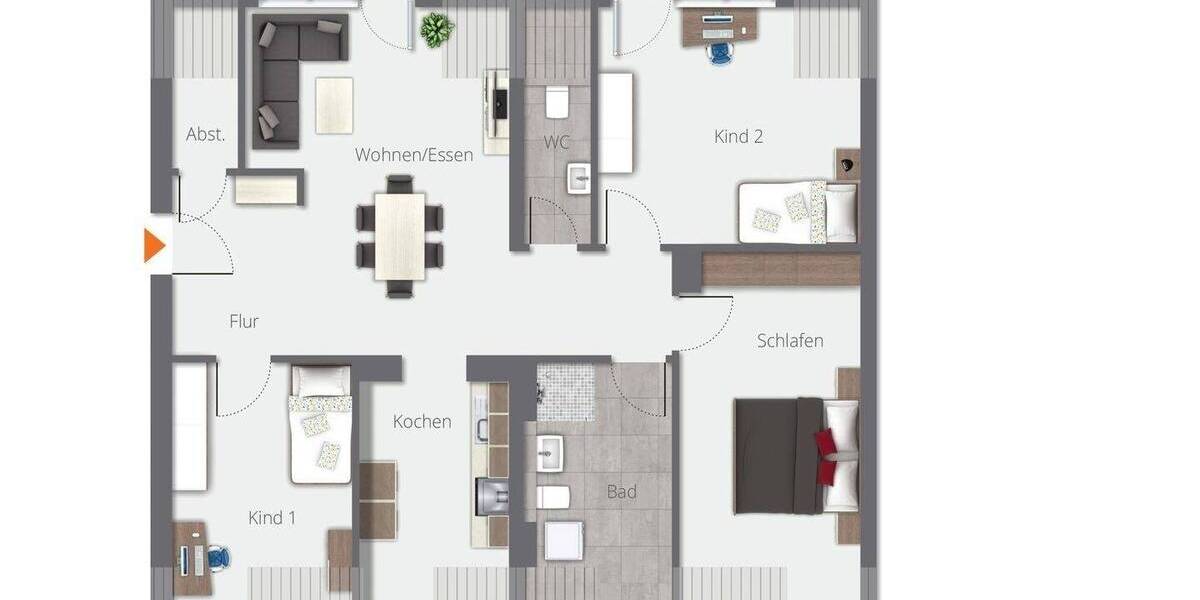 Etagenwohnung Ravensburg Innenstadt - 4 Zimmer, 97 m&sup2;, 1.670&euro; | Angebot:25690398