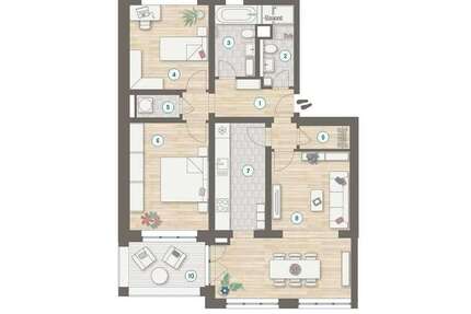 Wohnung Wustermark - 3 Zimmer, 89 m&sup2;, 1.240&euro; | Angebot:25870417