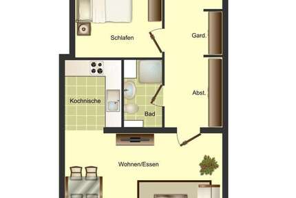 Wohnung Barntrup Bellenbruch - 2 Zimmer, 57 m&sup2;, 232&euro; | Angebot:25179192