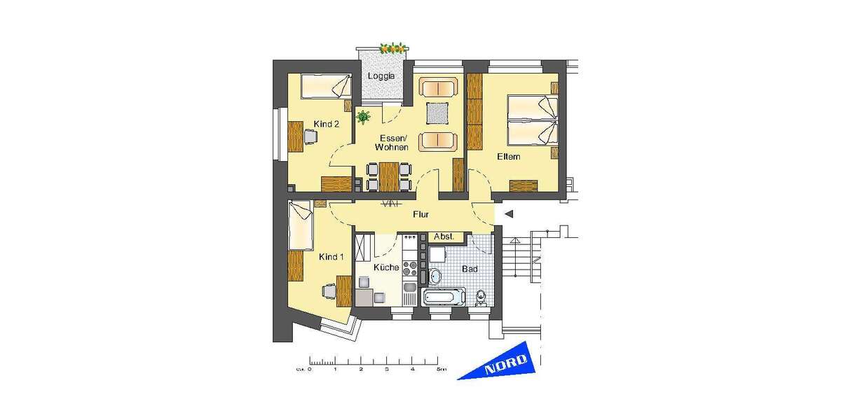 Etagenwohnung Detmold Detmold-Süd - 4 Zimmer, 78 m&sup2;, 569&euro; | Angebot:26750149