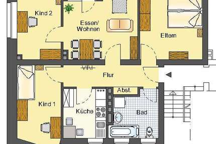 Wohnung Detmold Detmold-Süd - 4 Zimmer, 78 m&sup2;, 569&euro; | Angebot:26750149
