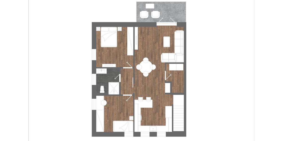 Etagenwohnung Bispingen - 3 Zimmer, 84 m&sup2;, 1.214&euro; | Angebot:26505124