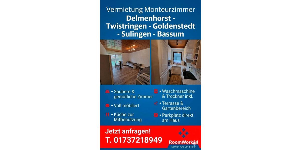 Wohnen auf Zeit Delmenhorst Düsternort - 1 Zimmer, 18 m&sup2;, 21&euro; | Angebot:26337563