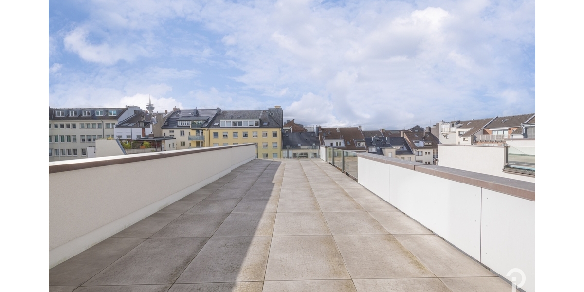 Repräsentative, hochwertige 3 Zimmer-Wohnung mit großer Dachterrasse im Herzen Düsseldorfs. - Etagenwohnung Düsseldorf | Angebot:27655511