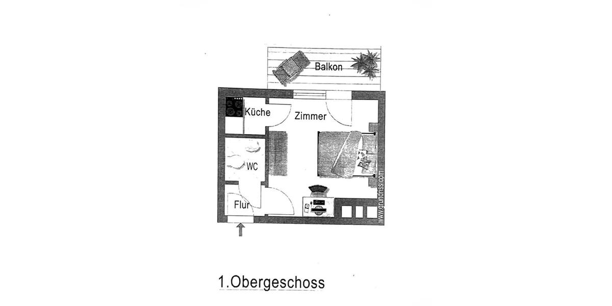 Etagenwohnung Nürnberg Erlenstegen - 1 Zimmer, 22 m&sup2;, 650&euro; | Angebot:25960629
