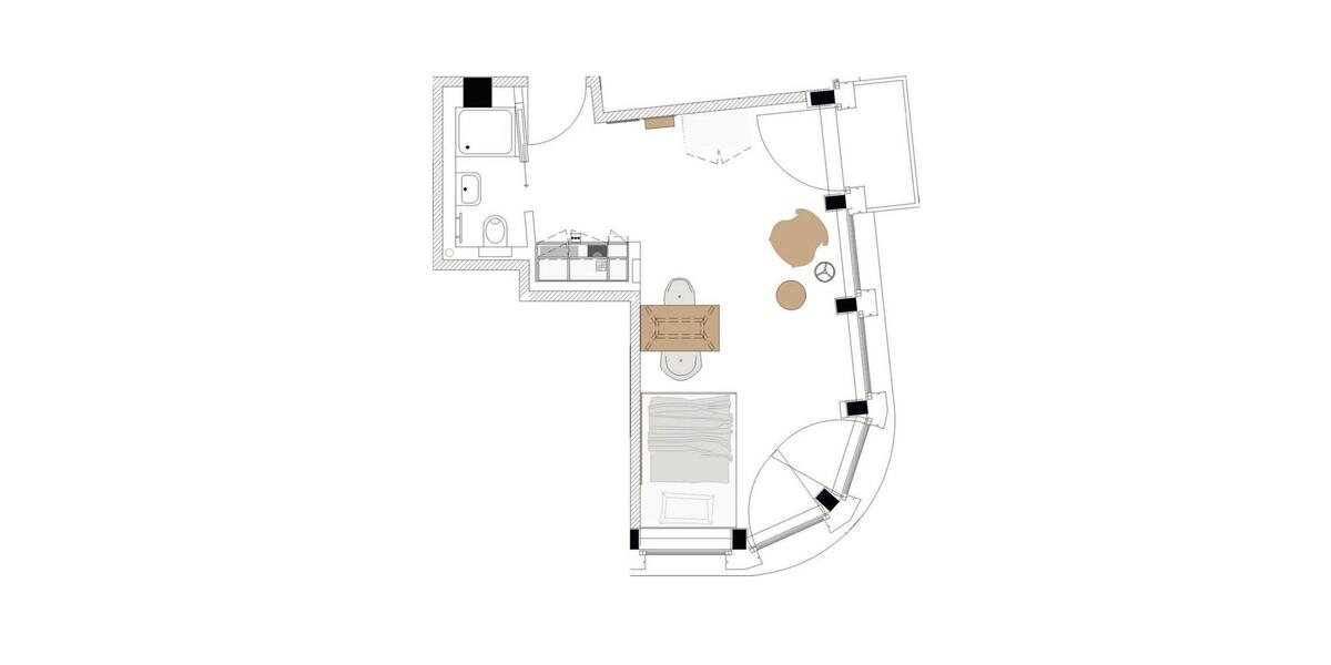Wohnen auf Zeit Düsseldorf Stadtmitte - 1 Zimmer, 24 m&sup2;, 850&euro; | Angebot:26644255