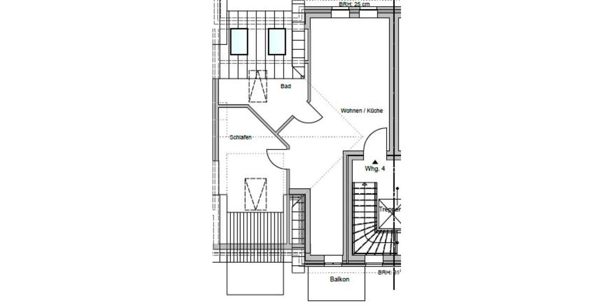 Dachgeschoßwohnung Esens - 2 Zimmer, 43 m&sup2;, 520&euro; | Angebot:24977227