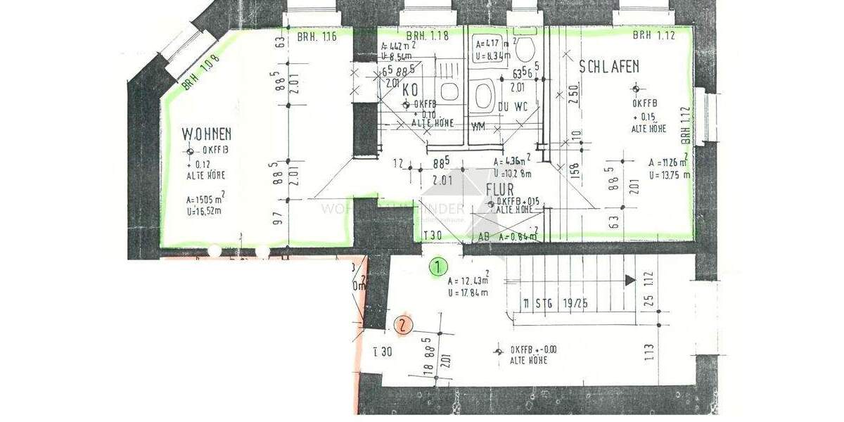 Etagenwohnung Meerane Seiferitz - 2 Zimmer, 42 m&sup2;, 225&euro; | Angebot:25911352