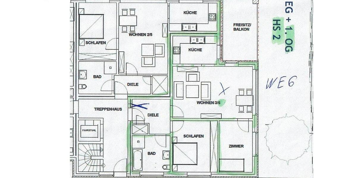 Etagenwohnung Rietberg - 3 Zimmer, 85 m&sup2;, 1.020&euro; | Angebot:26512040