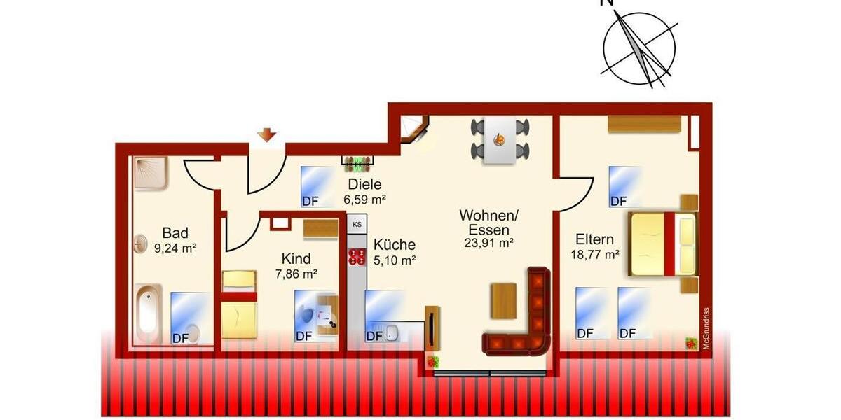 3-Zimmer-Dach-Studio-Wohnung, LIFT, EBK, Keller, Kachelofen-Anschluss, TG-Platz a. W. 3 zimmer