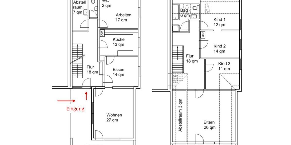 Etagenwohnung Horgenzell - 7 Zimmer, 202 m&sup2;, 1.600&euro; | Angebot:26493417