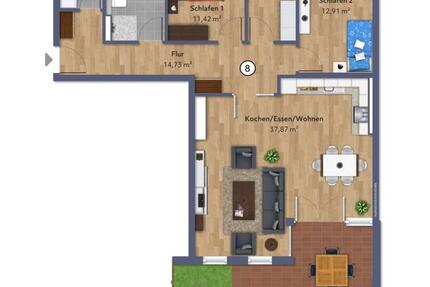 Wohnung Penzberg - 3.5 Zimmer, 104 m&sup2;, 1.715&euro; | Angebot:25721023