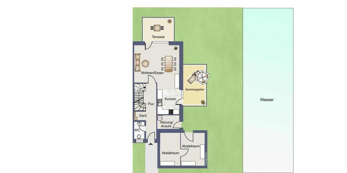Maisonettenwohnung Dornum - 3 Zimmer, 73 m&sup2;, 1.300&euro; | Angebot:26491394