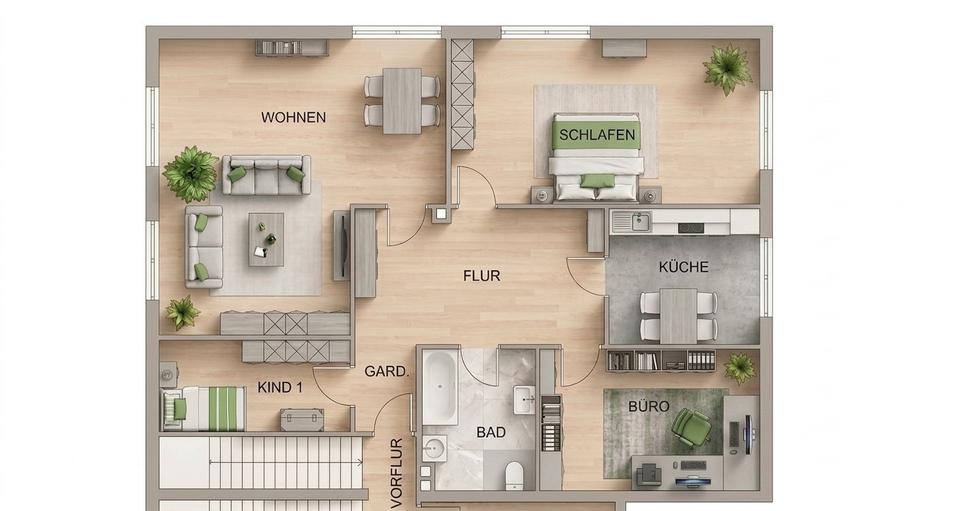Etagenwohnung Bargteheide - 4 Zimmer, 116 m&sup2;, 1.300&euro; | Angebot:26484142