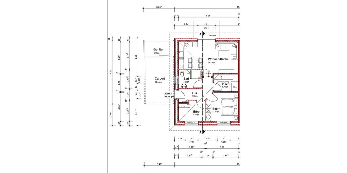 Erdgeschoßwohnung Friesoythe - 1 Zimmer, 62 m&sup2;, 1.090&euro; | Angebot:26701424