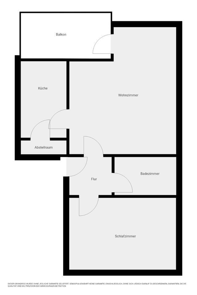 Gut geschnittene 2-Zimmer-Wohnung mit Balkon in gepflegtem Zustand zimmer