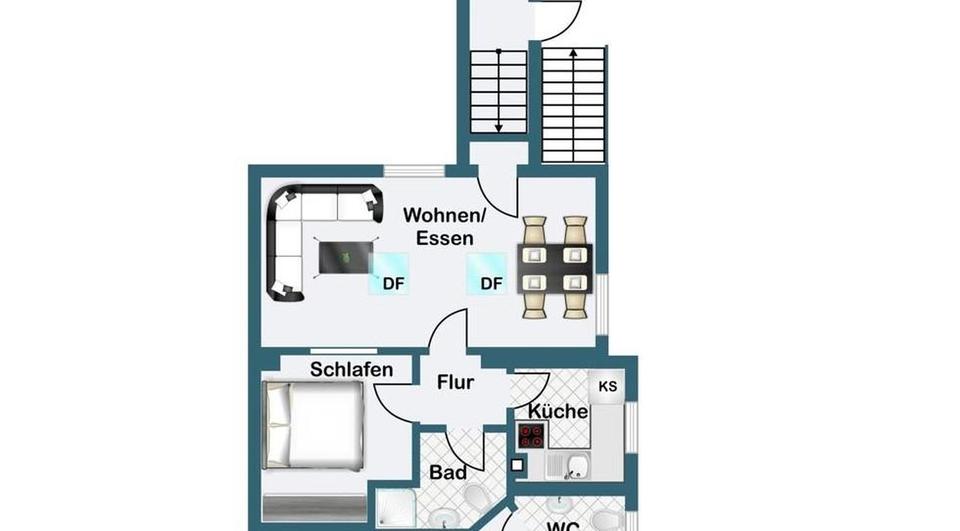 Erdgeschoßwohnung Fulda - 2 Zimmer, 60 m&sup2;, 650&euro; | Angebot:25653881