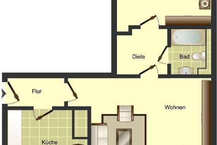 Wohnung Köln Höhenhaus - 2 Zimmer, 59 m&sup2;, 785&euro; | Angebot:26729494